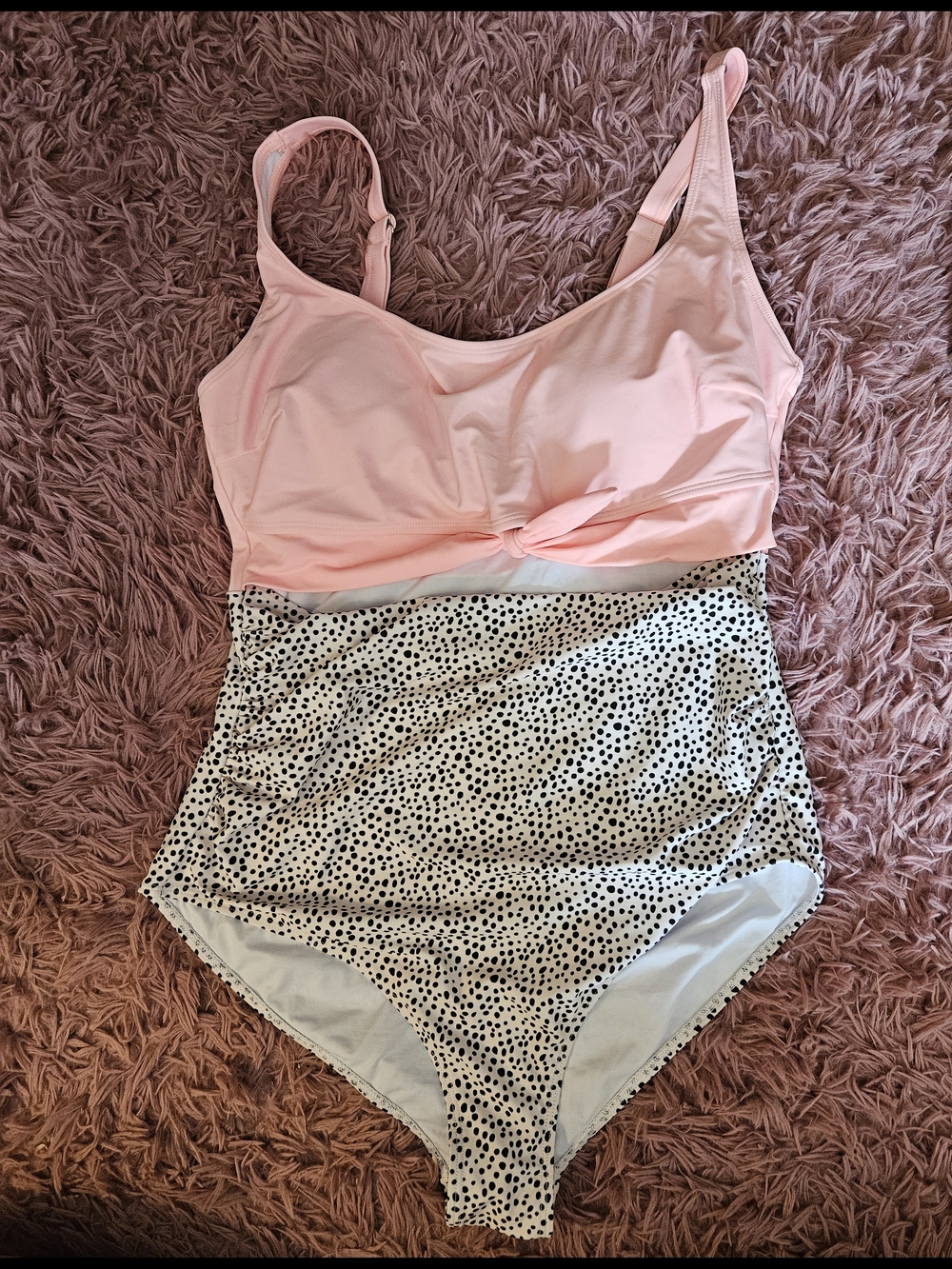 Pink Twist☆Front One Piece Suit